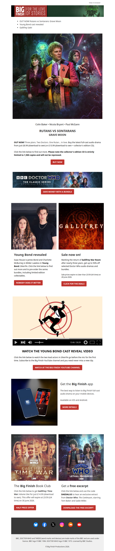 ⭐ Gallifrey Sale now on! ⭐ Plus Rutans vs Sontarans! ⭐