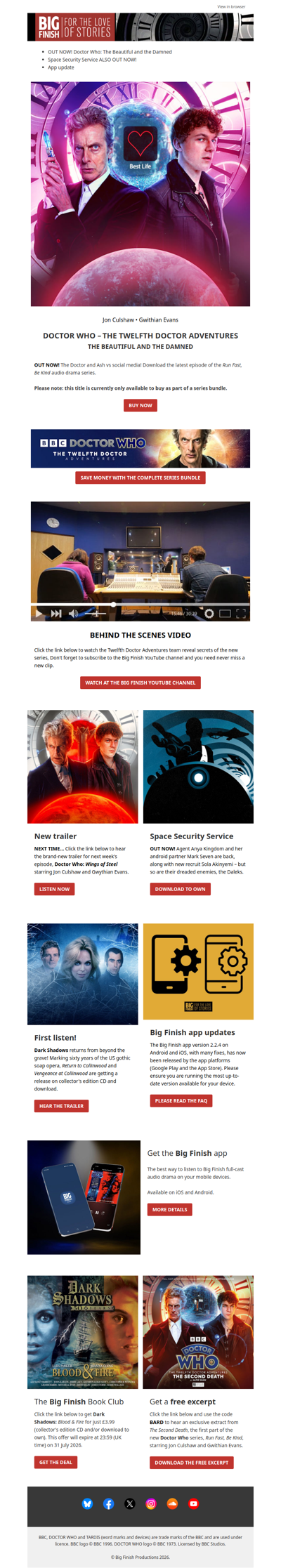 📣 This week's NEW DOCTOR WHO audio dramas!