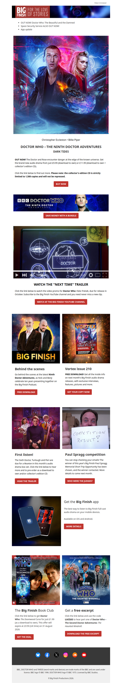 💖 JUST DROPPED! Ninth Doctor and Rose Tyler latest audio