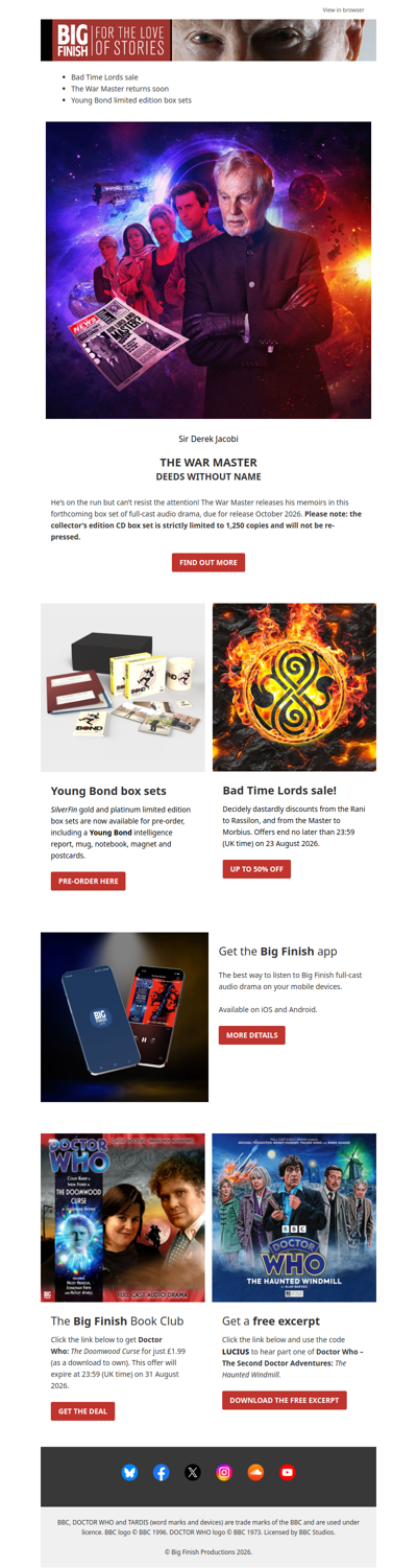SALE! 👿 Bad Time Lords (including The War Master)