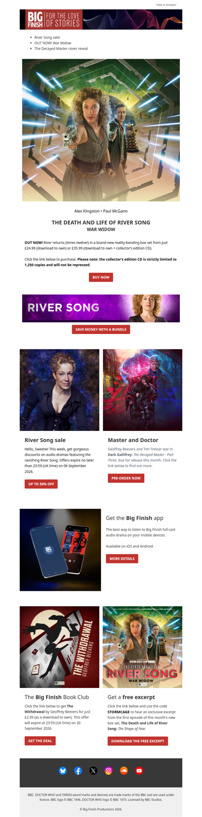 SALE! Hello Sweetie! 💋 River Song discounts inside!