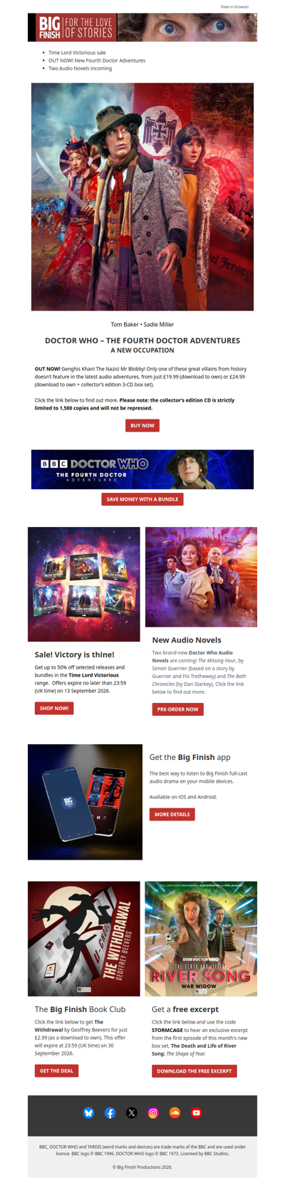 Time Lord Victorious discounts inside! ✌️🔥🥇