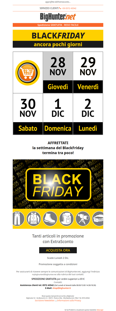 BlackFriday ultimi giorni