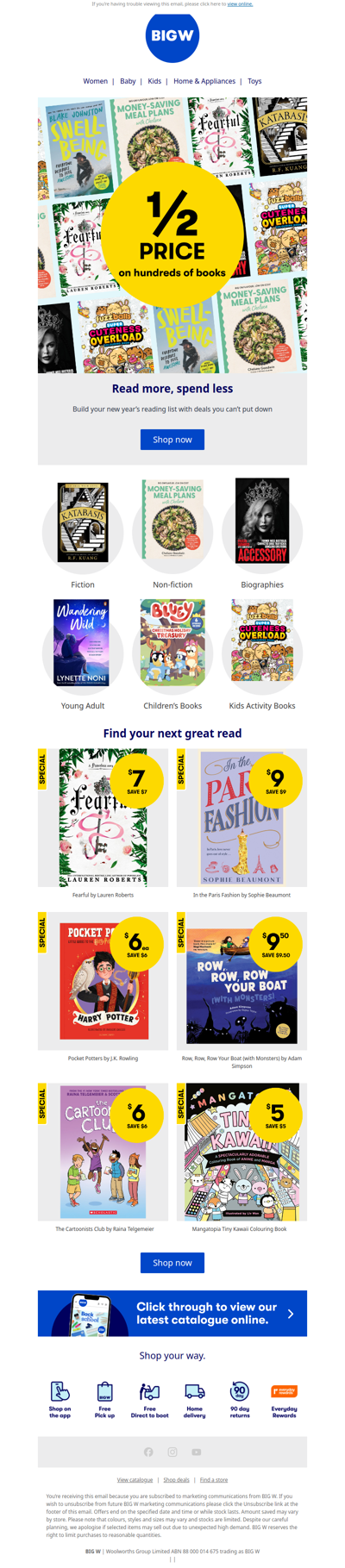 PSA: 1/2 Price Books 📚