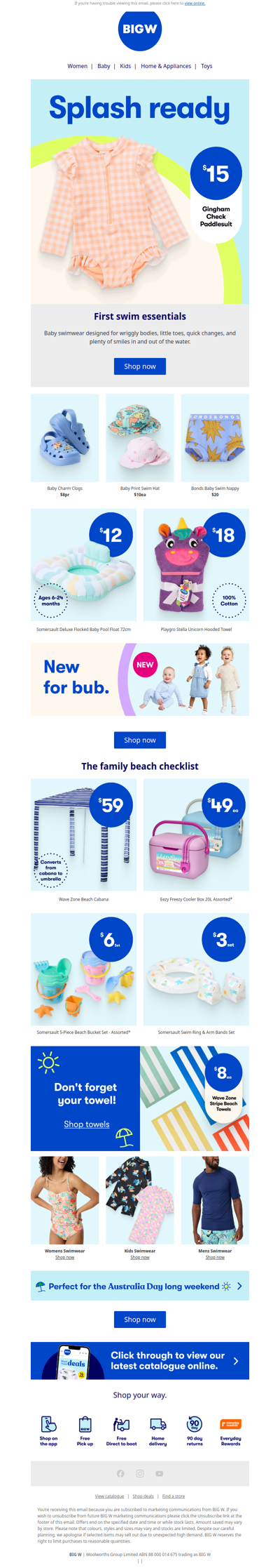 Swim essentials for bub 🏖️