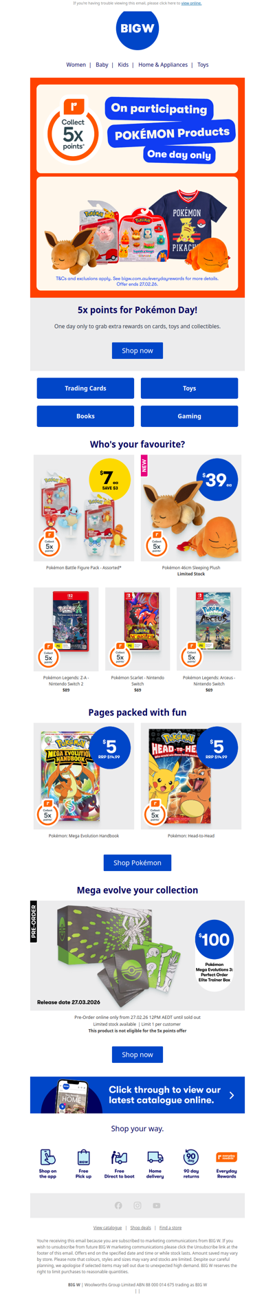 5x points for Pokémon Day ⚡