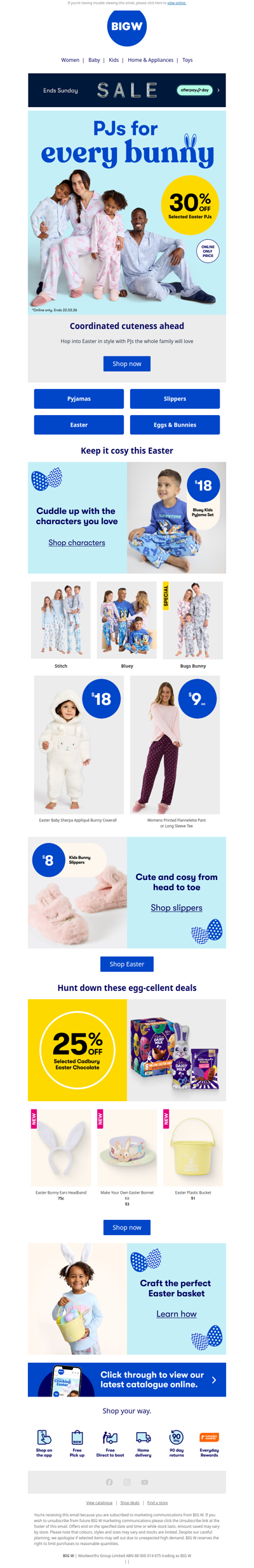 30% off selected Easter PJs 🐰