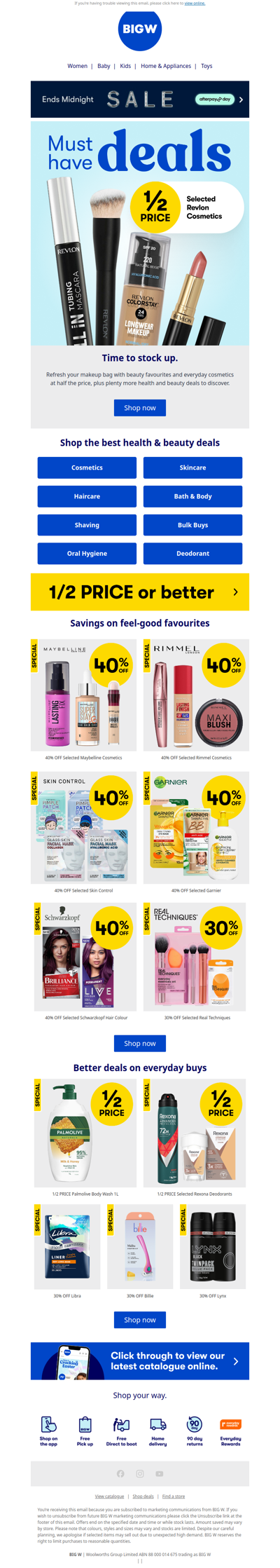 1/2 PRICE selected Revlon 💋