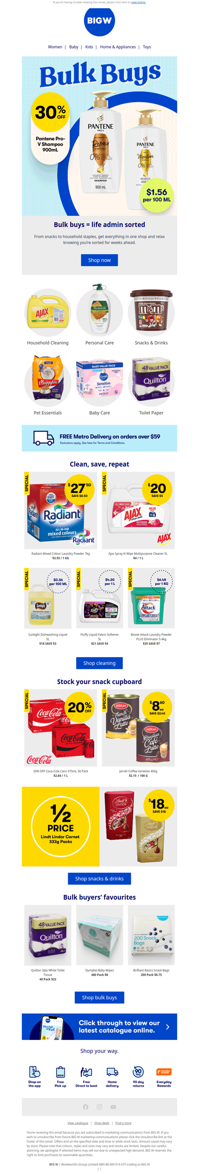 Go BIG on the basics 🛒