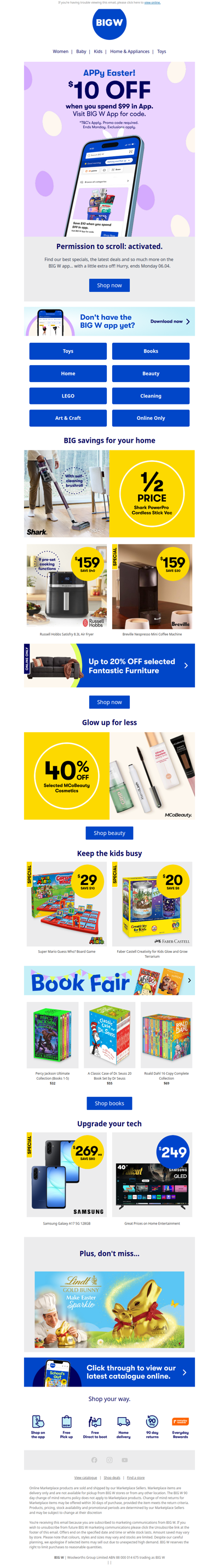 $10 off? That’s an Easter win 🐣