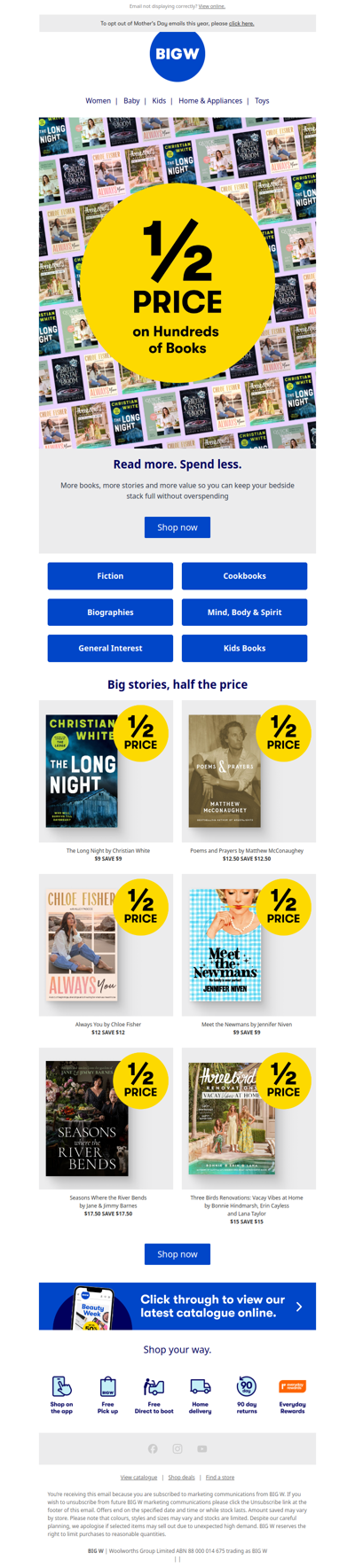 1/2 PRICE BOOKS! 📚