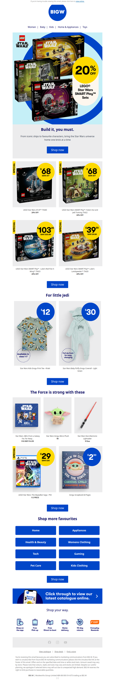 20% OFF Selected LEGO Star Wars Sets