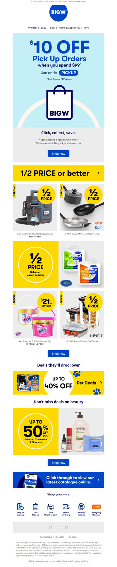 $10 OFF pick up orders 🛍️
