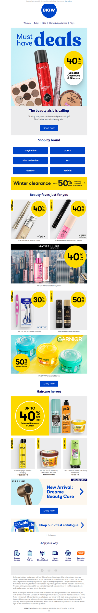 40% OFF RRP on Beauty faves 💋