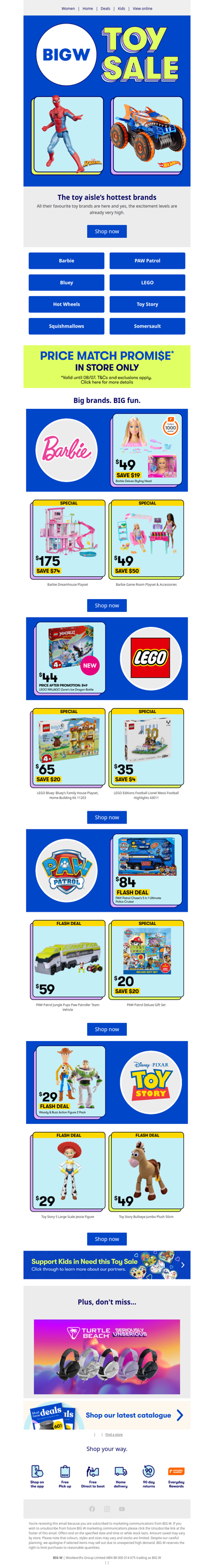 BIG brands. BIGGER Toy Sale. 🚀
