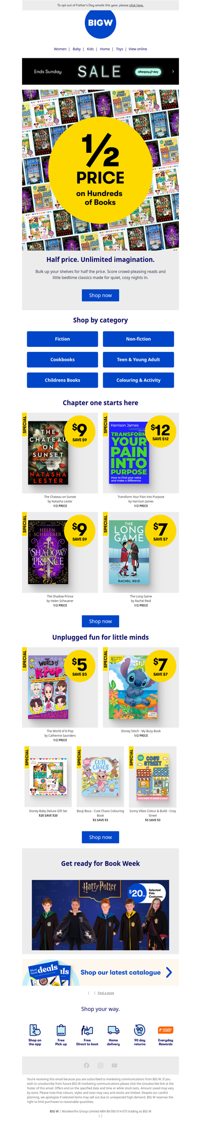 PSA: 1/2 PRICE Books! 📚