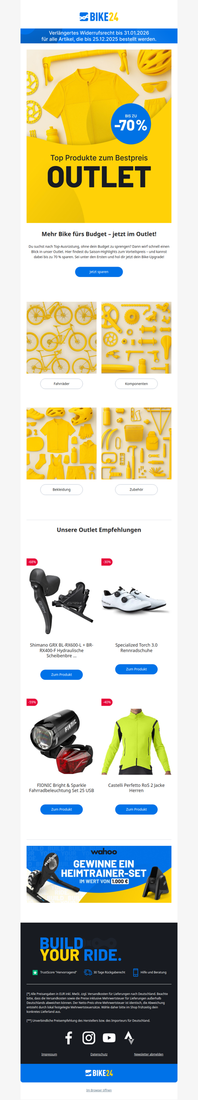 Outlet: Spare bis zu 70 % 🚀