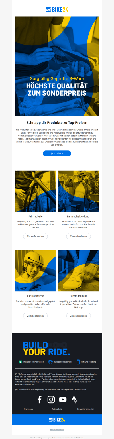 Entdecke unsere B-Ware