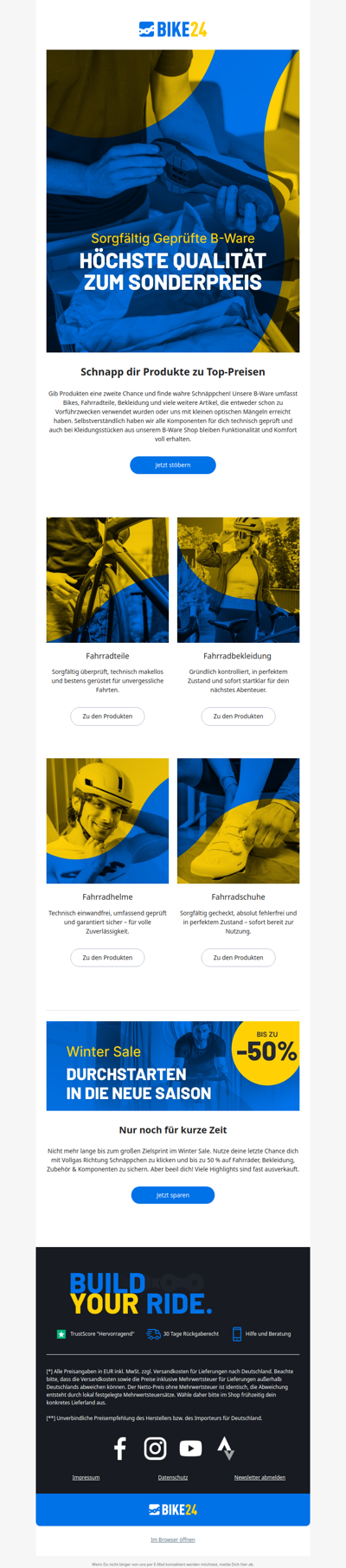 Entdecke unsere B-Ware