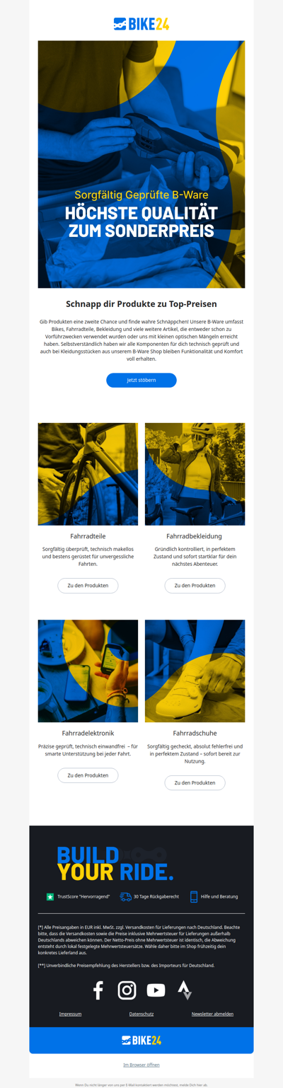 Entdecke unsere B-Ware