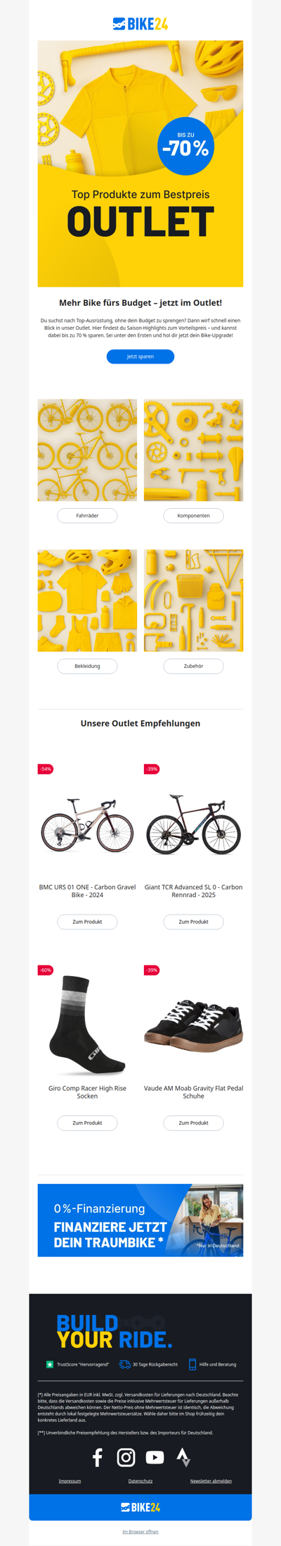 Outlet: Spare bis zu 70 % 🚀
