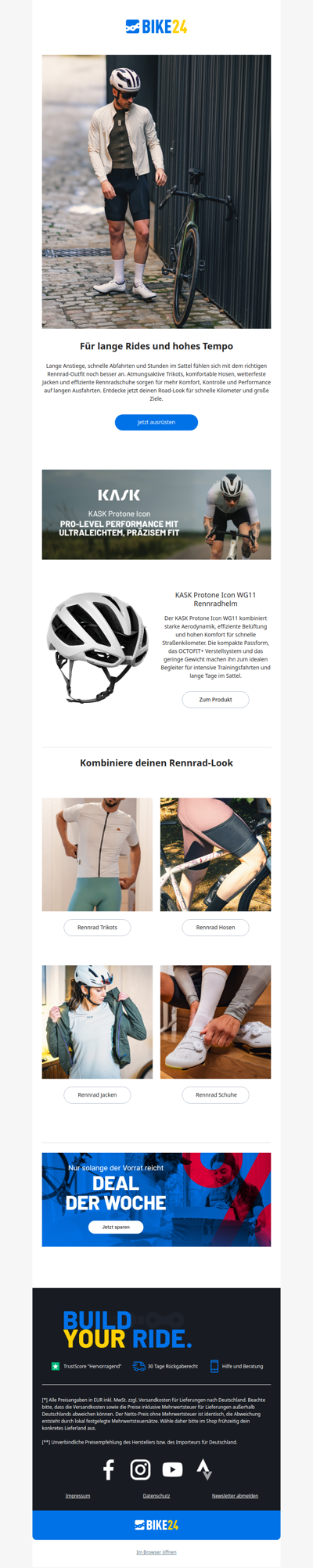 Dein Outfit für lange Rennradtage