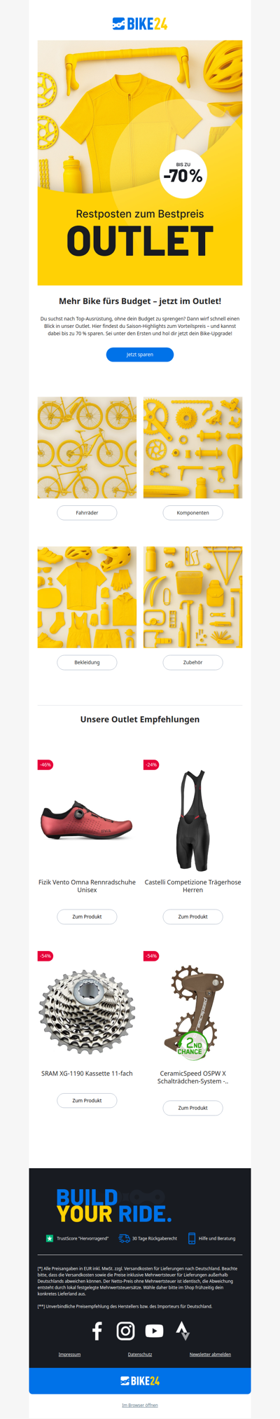 Outlet: Spare bis zu 70 % 🚀