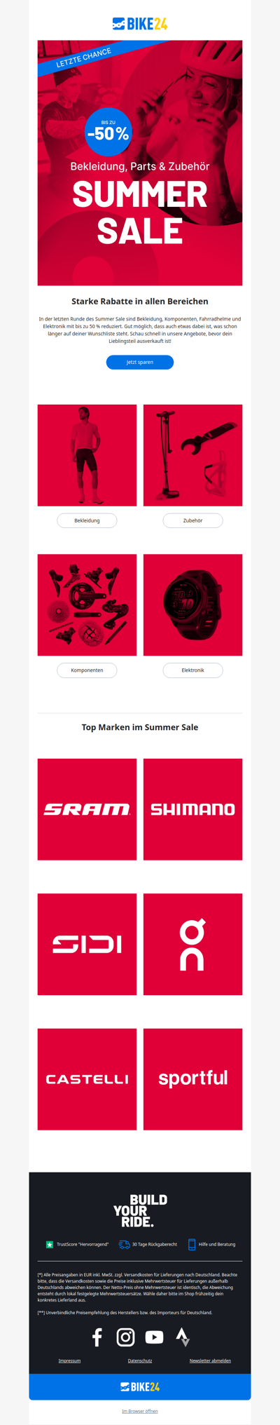 Summer Sale: die letzten Angebote ⏳