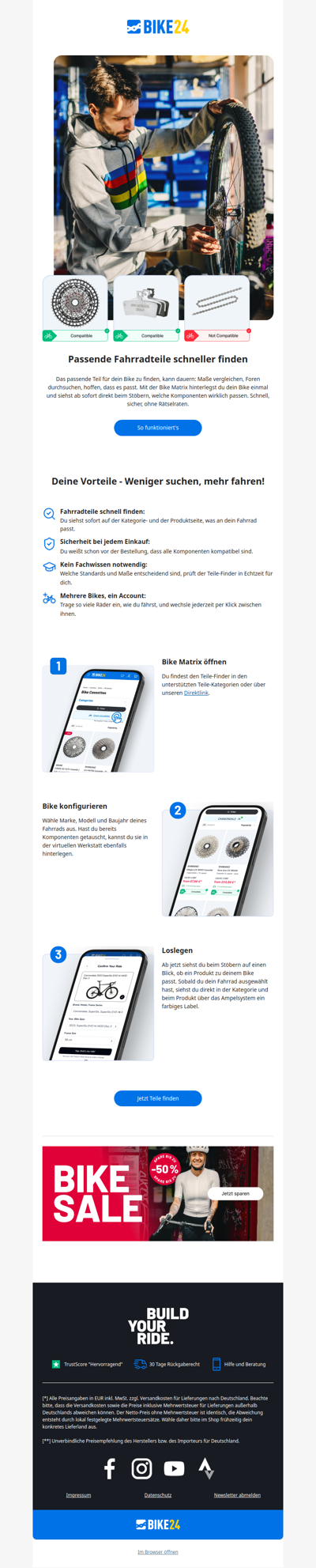 Bike Matrix - Kompatible Fahrradteile finden 🔧