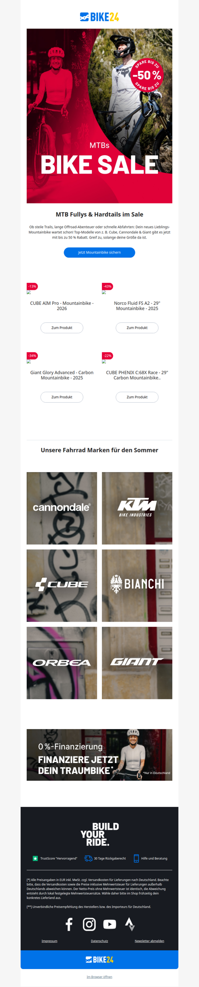 Mountainbike Sale: bis zu 50% sparen