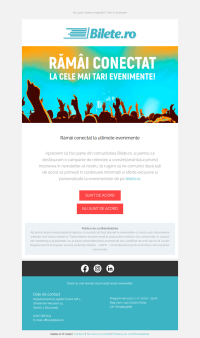 Rămâi conectat la cele mai tari evenimente!