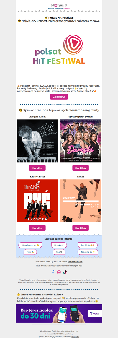 🥳 Polsat Hit Festiwal – zacznij rok z przytupem! 😎