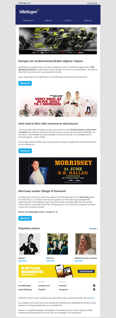 Morrissey vender tilbage til Danmark!