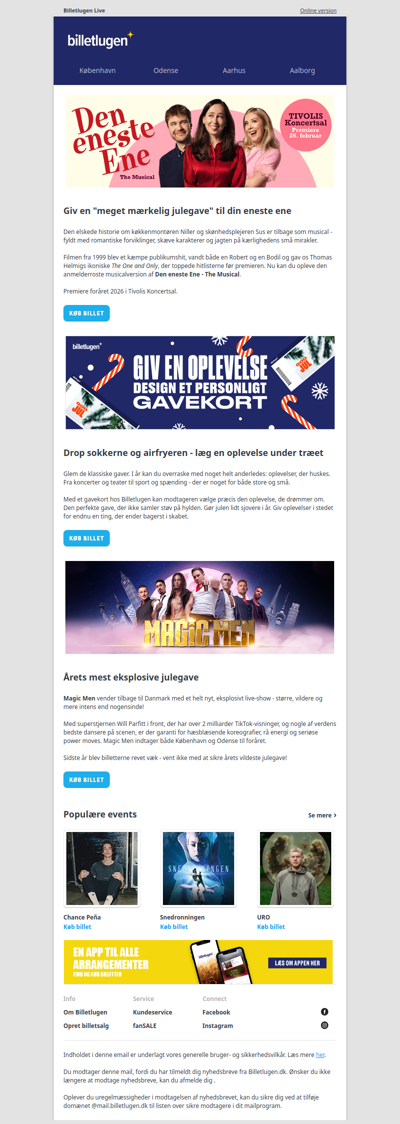 Slut med gaver, der samler støv - oplevelser der hitter hos Billetlugen