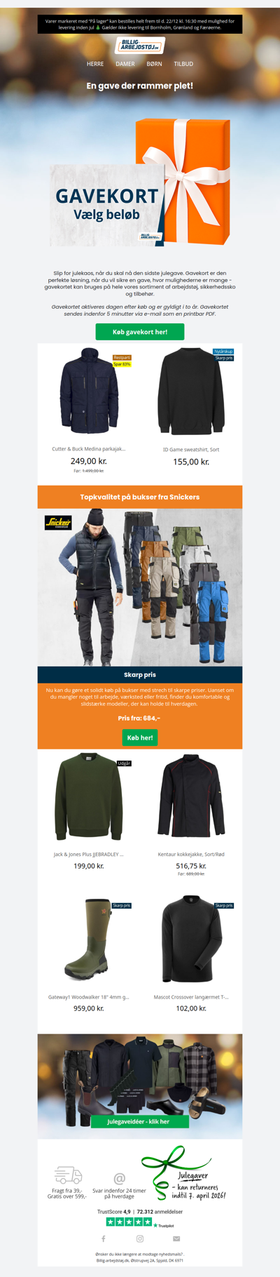 Gavekort i julegave? 🎁