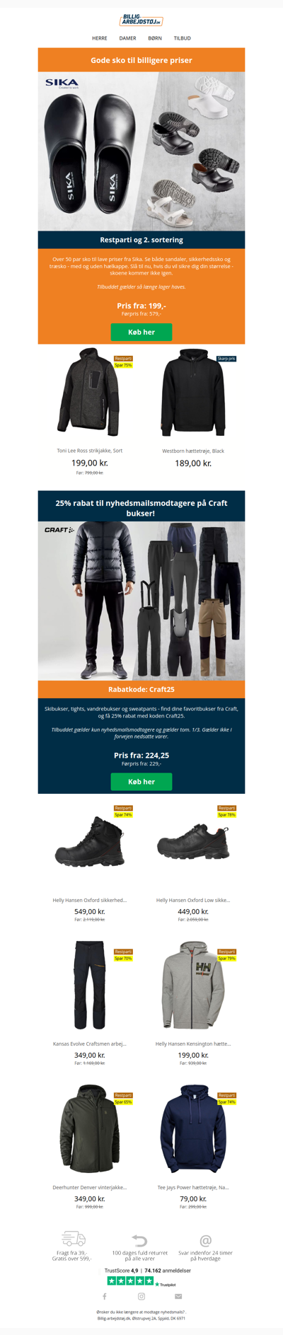 Populære Sika sko til vilde priser!