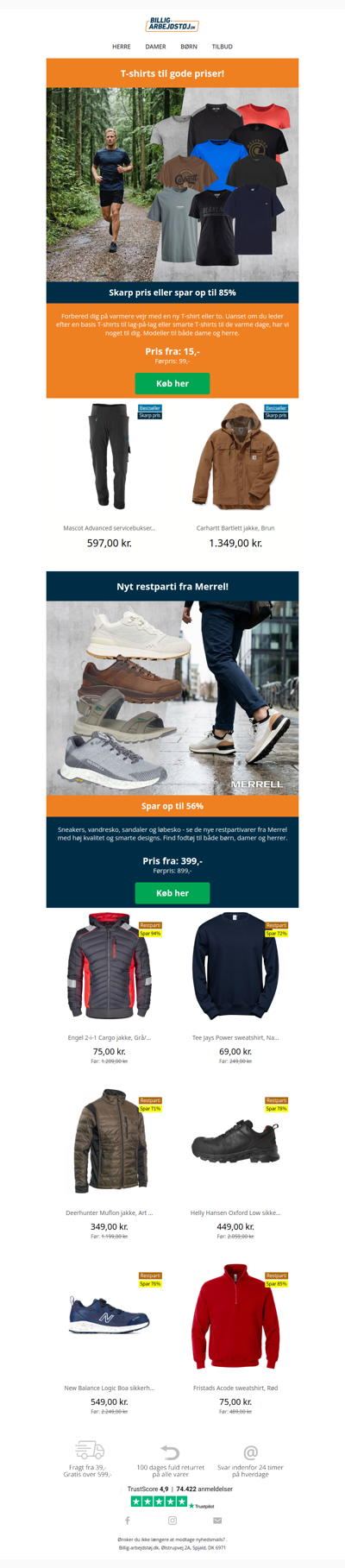 T-shirts fra 15 kr. 😲