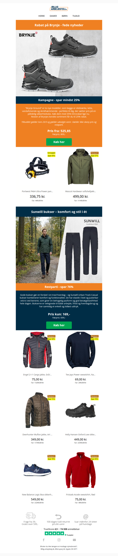 Nyheder fra Brynje! Mindst 25% rabat 😍
