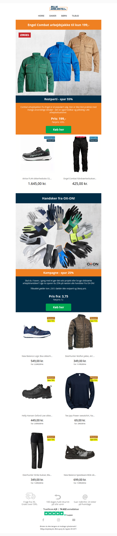Find din næste arbejdsjakke! Spar 55% 👌
