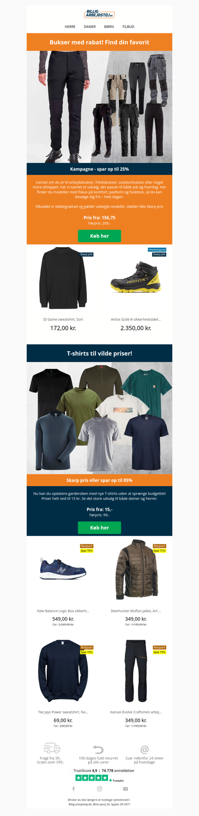 Masser af bukser på tilbud!