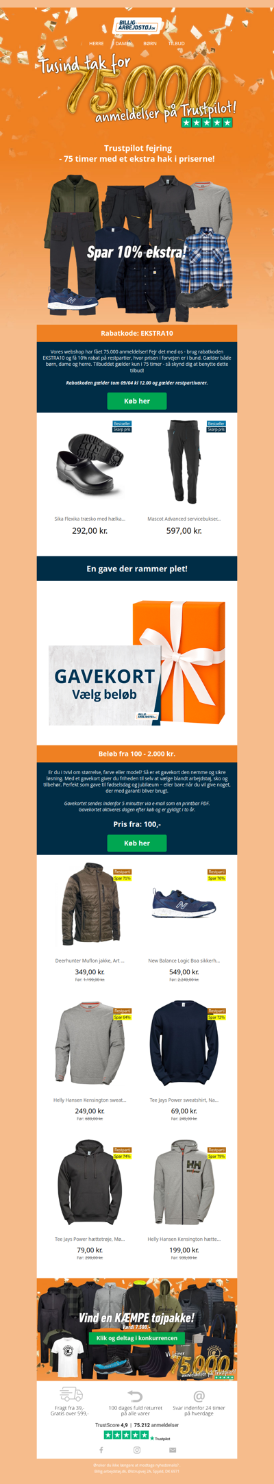 Ekstra 10% rabat i 75 timer!