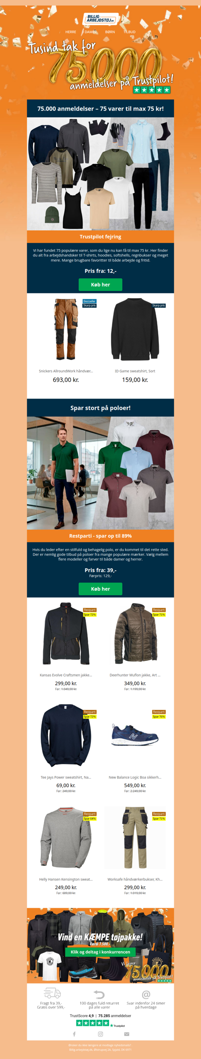 75 populære varer til max 75 kr.