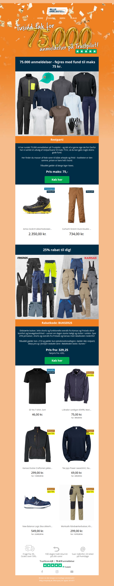 Maks 75 kr. for en lang række varer!