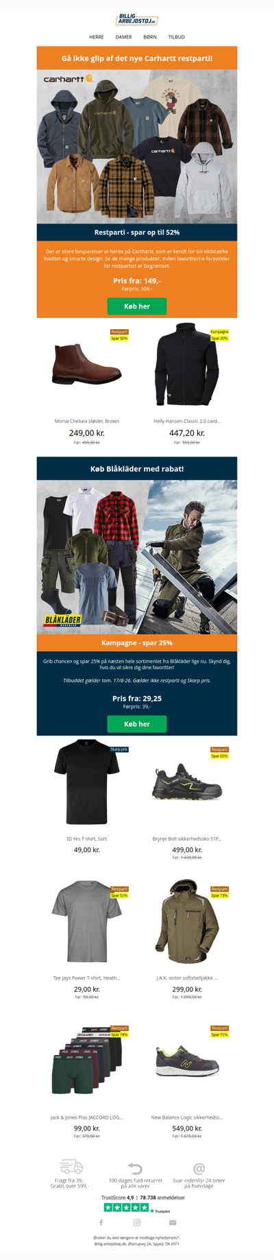 Carhartt priser der rykker!