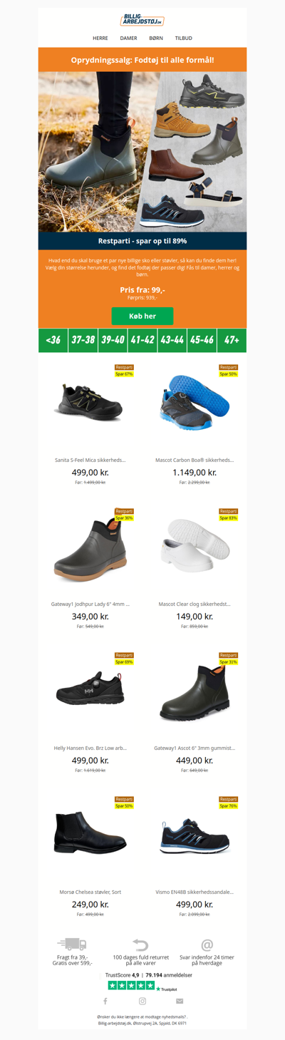 Oprydningssalg på sko & støvler 👞