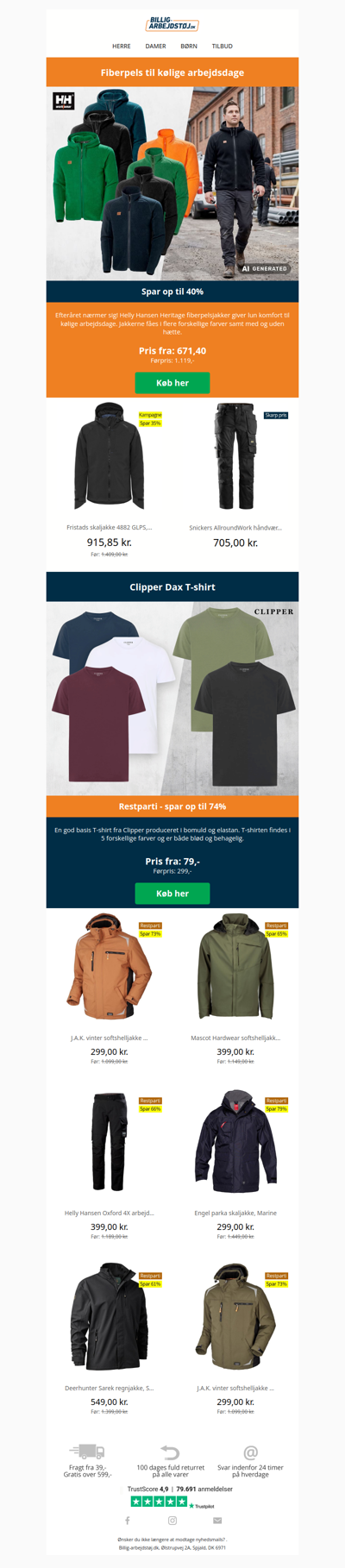 Helly Hansen fiberpels: spar 40% 🔥