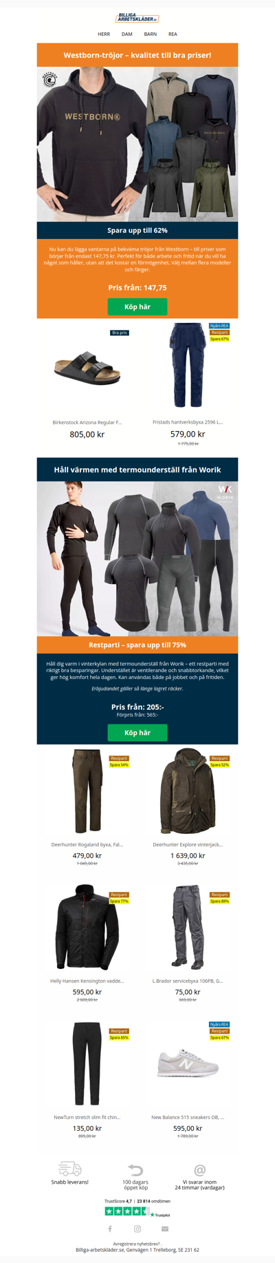 Westborn-tröjor från 147,75 🤩