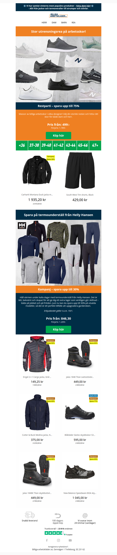 Utrensningsrea på arbetsskor 👟