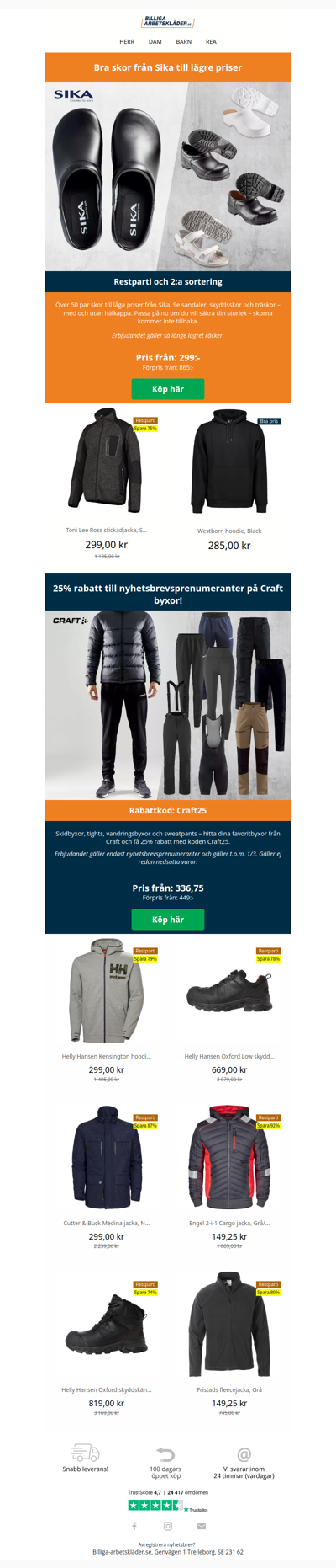 Populära Sika skor till galna priser!