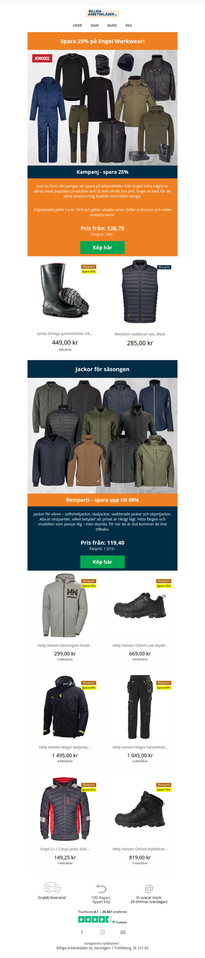 Spara 25% på Engel Workwear! 👉